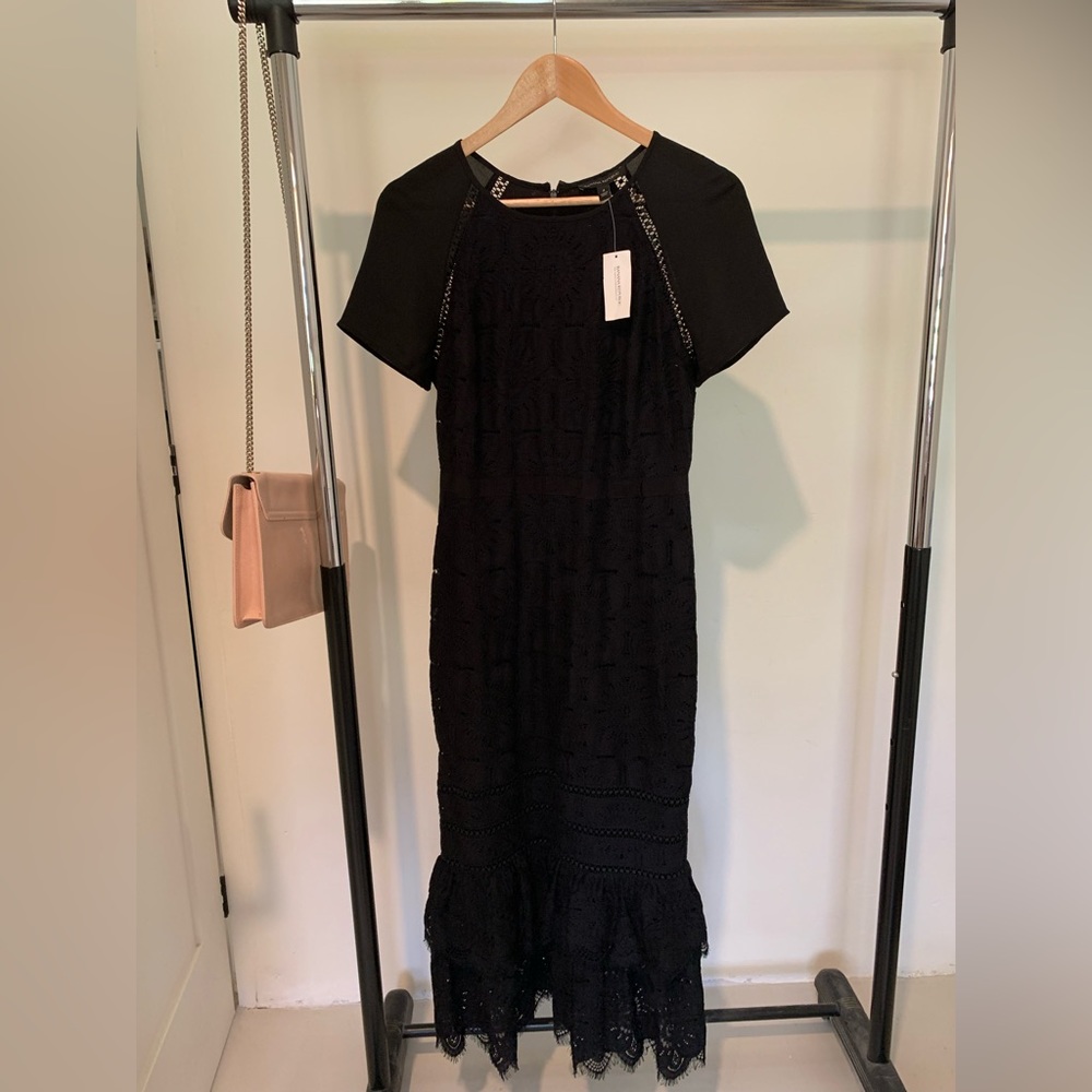 Lace midi sheath dress from Banana Republic